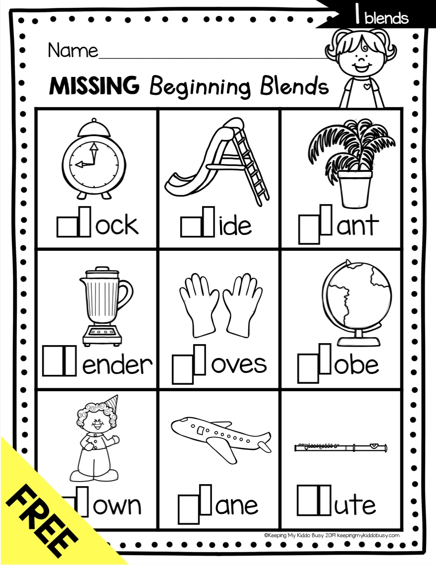 Phonics Unit 5 Consonant Blends FREEBIE Keeping My Kiddo Busy Phonics Unit 5 Consonant Blends FREEBIE Keeping My Kiddo Busy