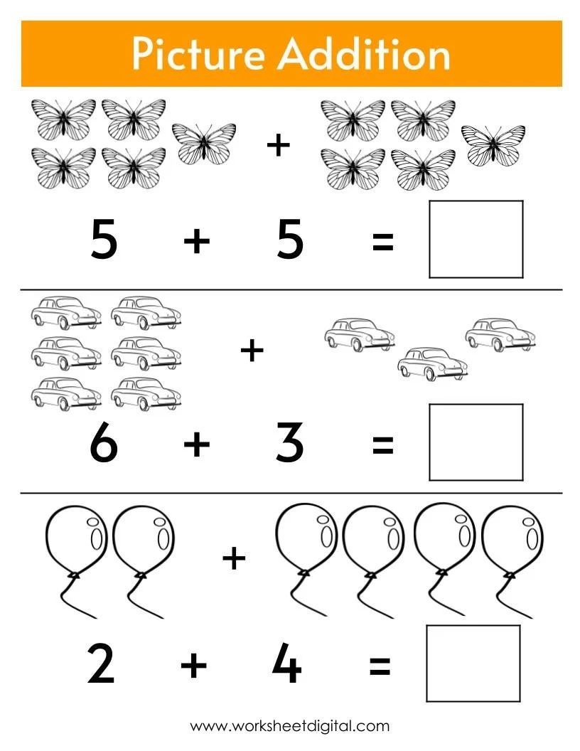 Addition Kindergarten Worksheet Printable Addition Kindergarten Worksheet Printable