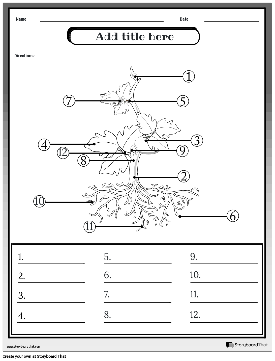 Plant Worksheets Free amp Customizable From Storyboard That Plant Worksheets Free amp Customizable From Storyboard That