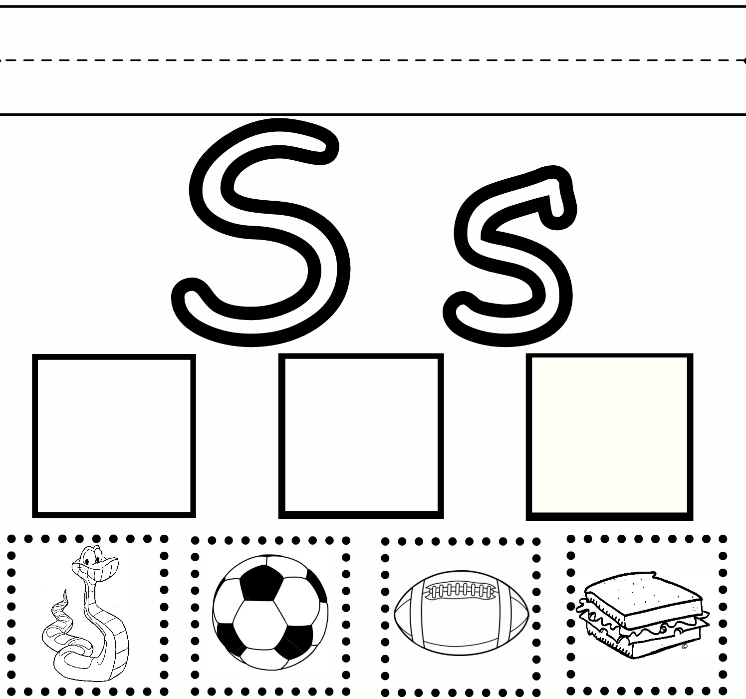 Letter S Printable Worksheets Letter S Printable Worksheets