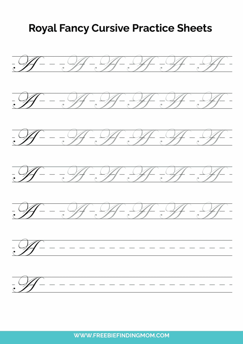 Printable Cursive Letters Worksheet