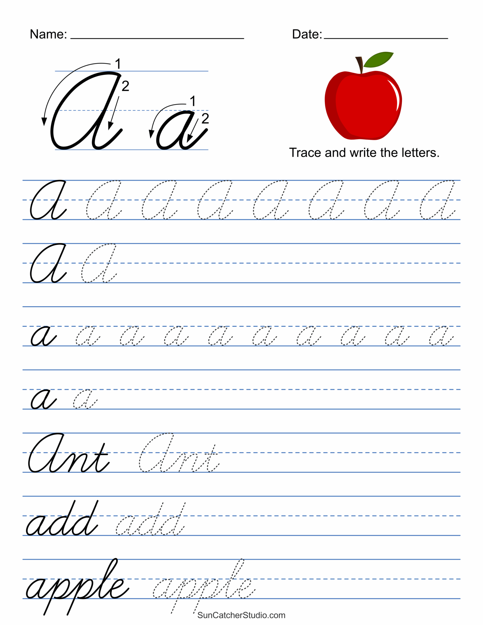 Printable Cursive Handwriting Worksheets Practice Letters Free Printable Cursive Handwriting Worksheets Practice Letters Free