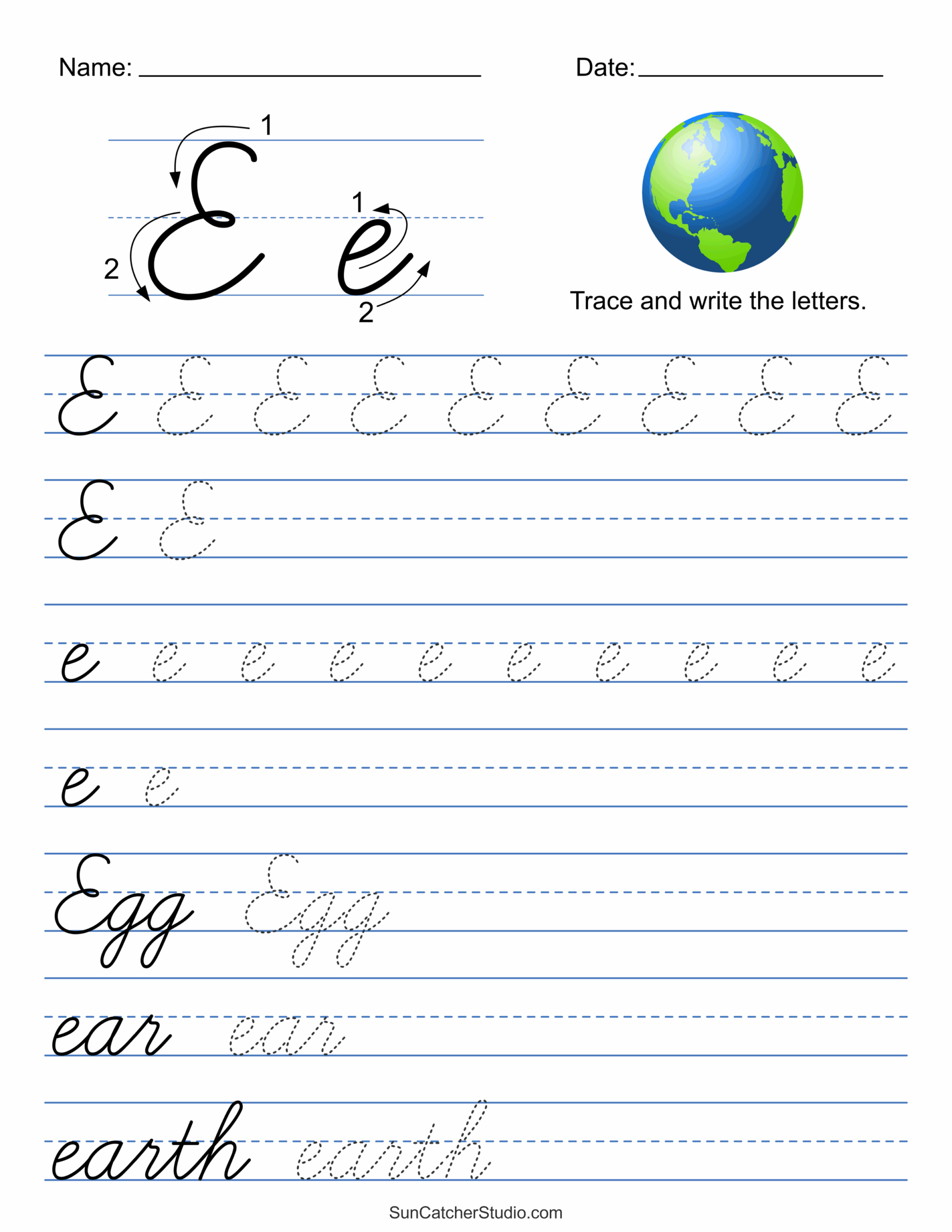 Free Printable Cursive Worksheet