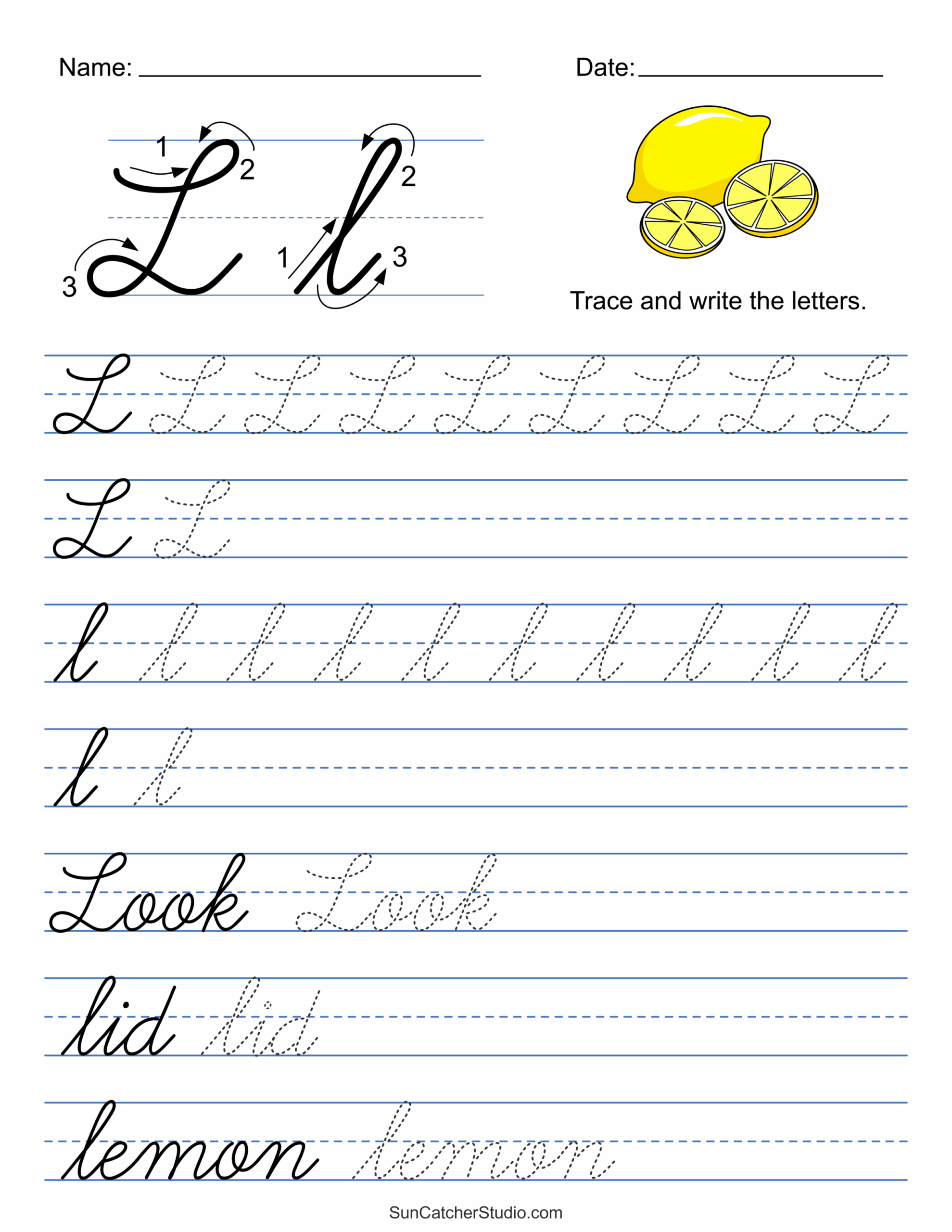 Printable Cursive Handwriting Worksheets Practice Letters Free Printable Cursive Handwriting Worksheets Practice Letters Free