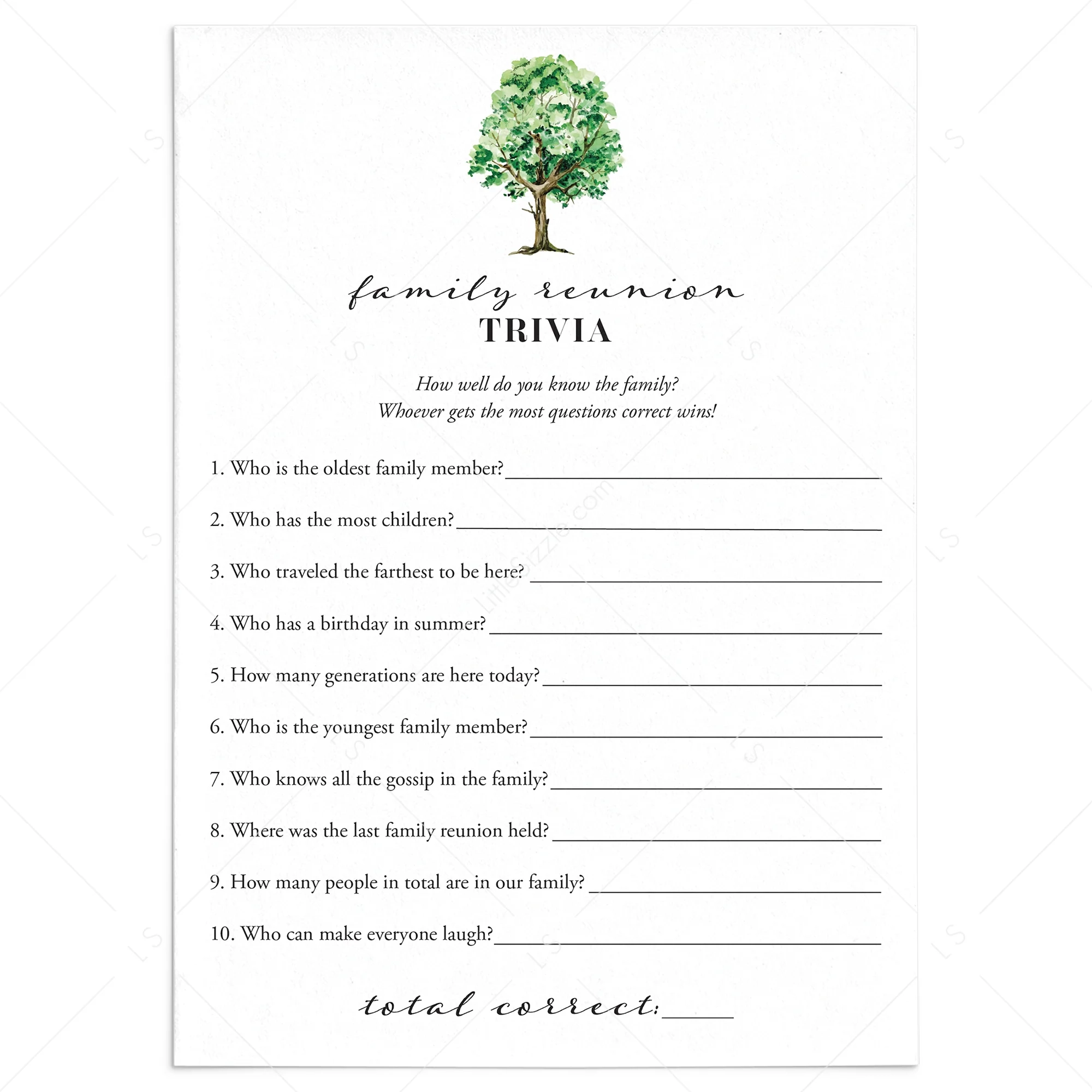 Printable Family Trivia Quiz For Family Reunion For All Ages Download Printable Family Trivia Quiz For Family Reunion For All Ages Download