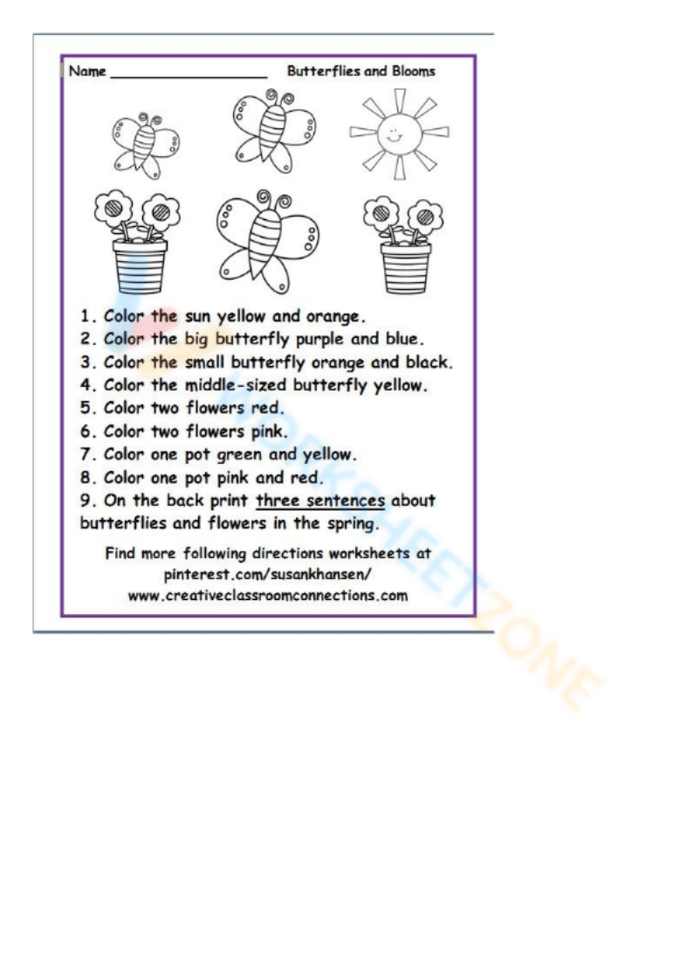 Printable Following Directions Worksheets Printable Following Directions Worksheets