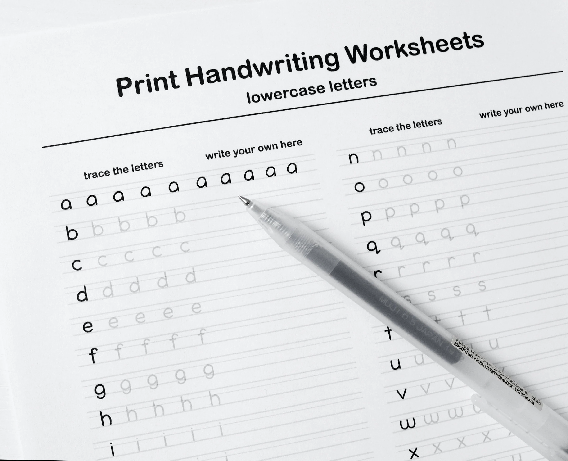 Printable Handwriting Worksheets 5 Pages letters Words And Printable Handwriting Worksheets 5 Pages letters Words And