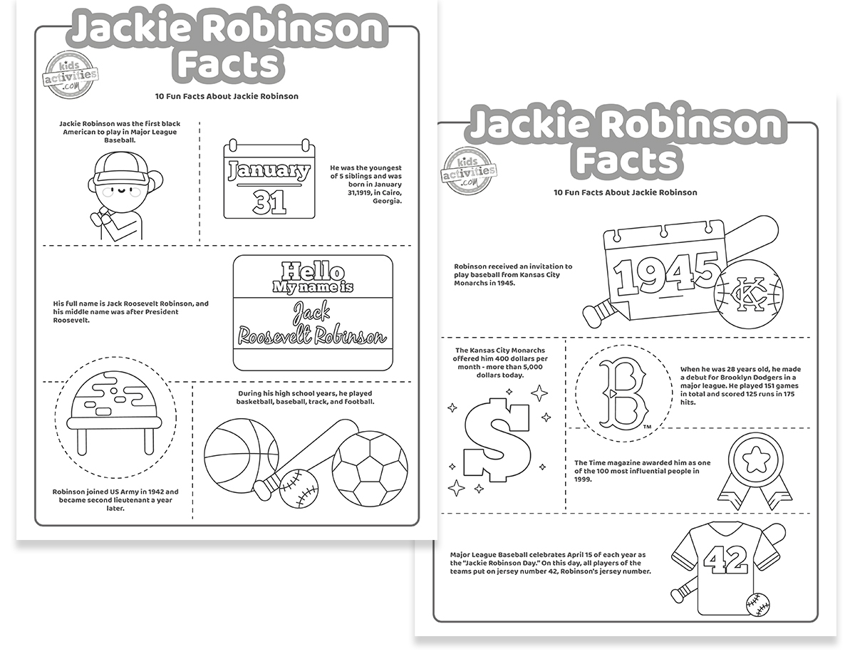 Printable Jackie Robinson Facts For Kids Kids Activities Blog Printable Jackie Robinson Facts For Kids Kids Activities Blog