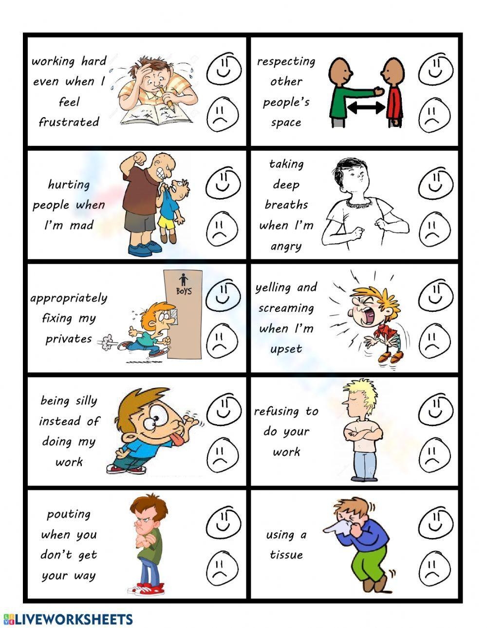 Printable Kindergarten Good Choices Bad Choices Worksheets Download Printable Kindergarten Good Choices Bad Choices Worksheets Download