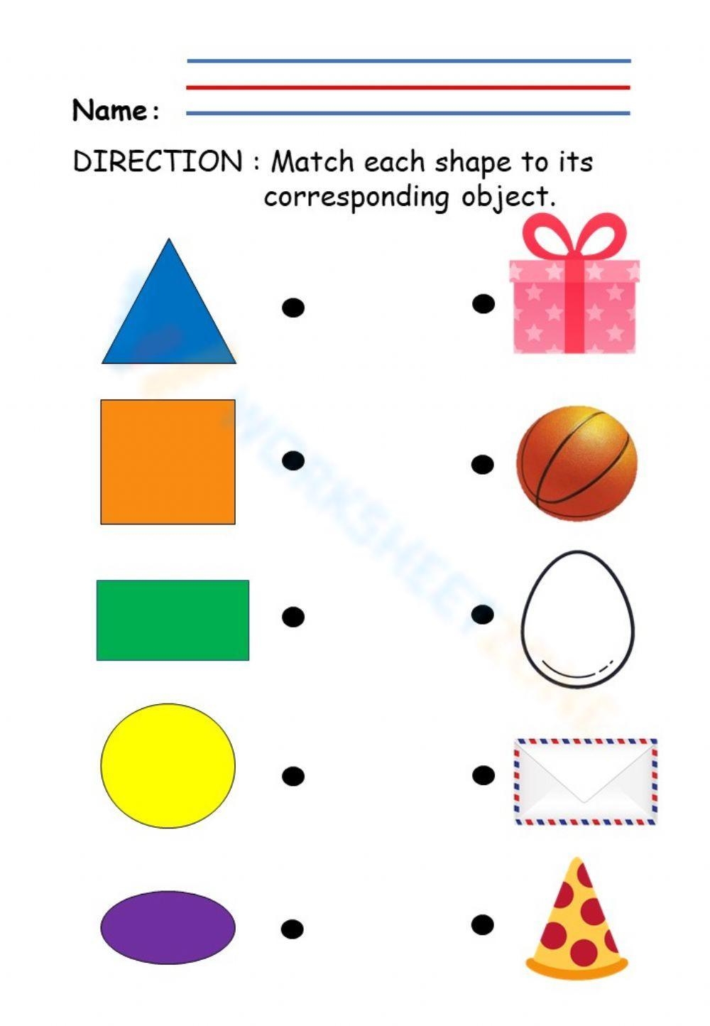 Printable Matching Shapes Worksheets Download Printable Matching Shapes Worksheets Download