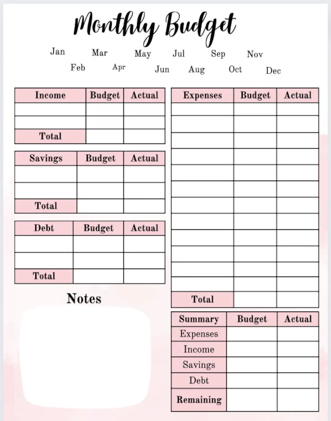 Printable Monthly Budget Template Biweekly Budget Worksheet Printable Monthly Budget Template Biweekly Budget Worksheet