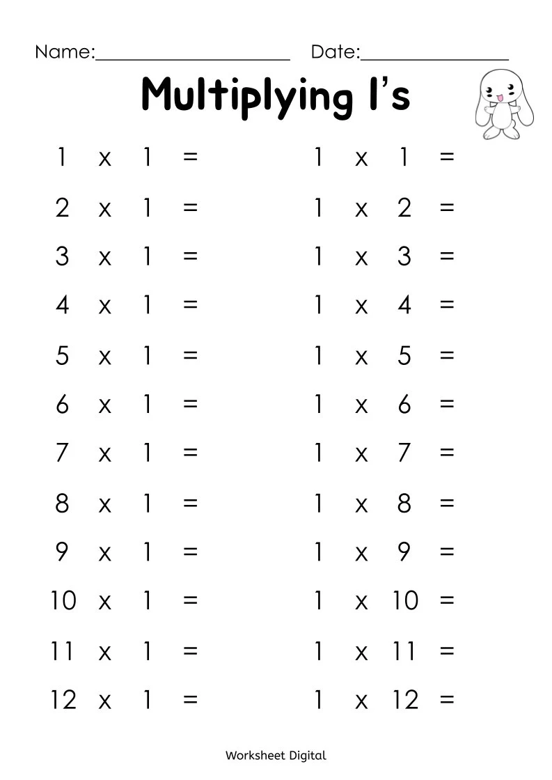 Printable Multiplication Worksheets Times Tables 1 12 PDF Etsy Printable Multiplication Worksheets Times Tables 1 12 PDF Etsy