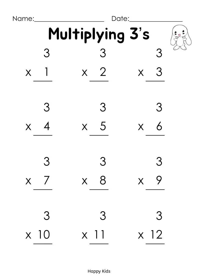 Printable Multiplication Worksheets Times Tables 1 12 PDF Etsy Printable Multiplication Worksheets Times Tables 1 12 PDF Etsy