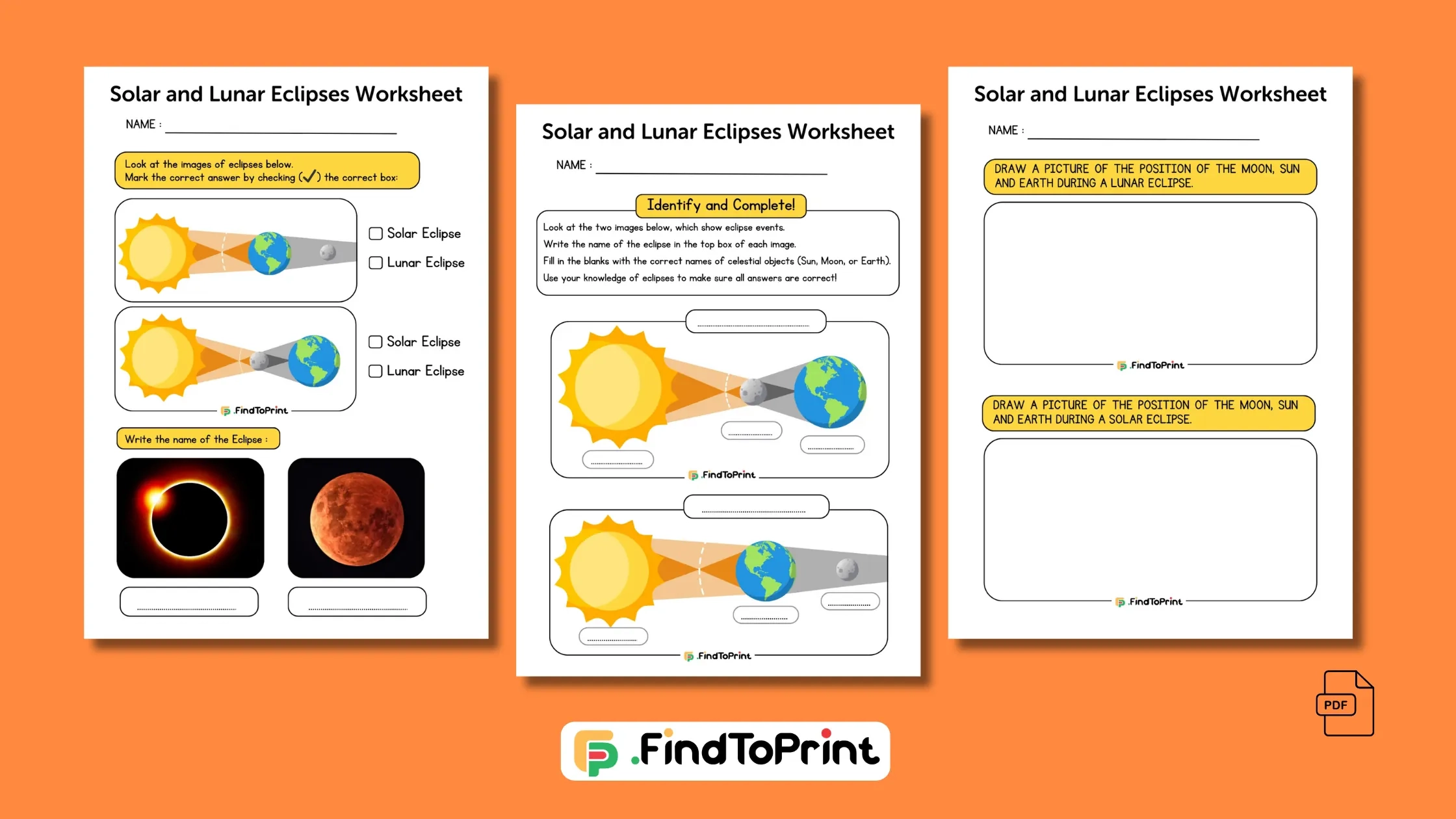 Printable Solar And Lunar Eclipses Worksheet Printable Solar And Lunar Eclipses Worksheet