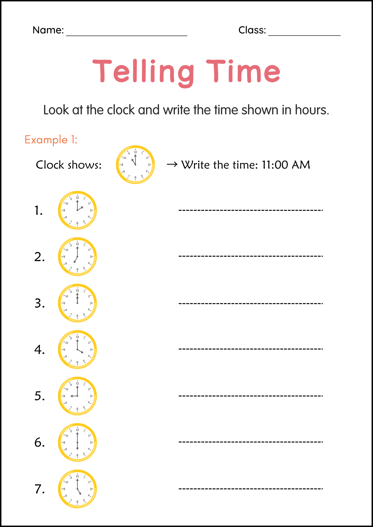 Printable Telling Time To The Hour And Half Hour And Minute Clocks Printable Telling Time To The Hour And Half Hour And Minute Clocks