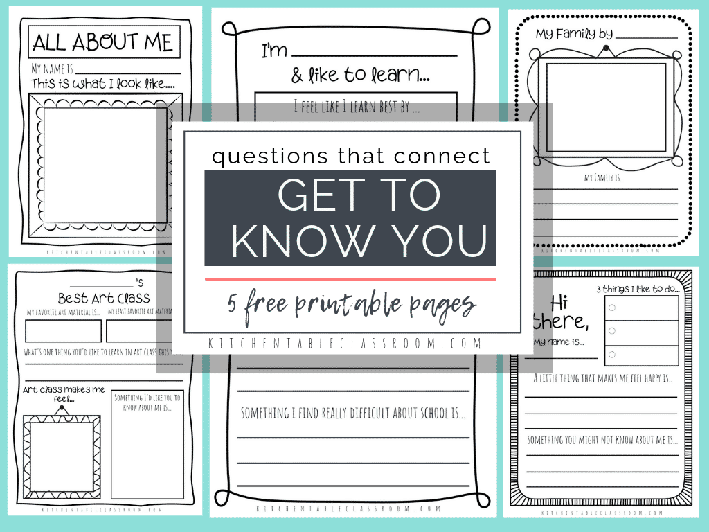 Questions That Connect 5 Free Printable Get To Know You Pages Questions That Connect 5 Free Printable Get To Know You Pages
