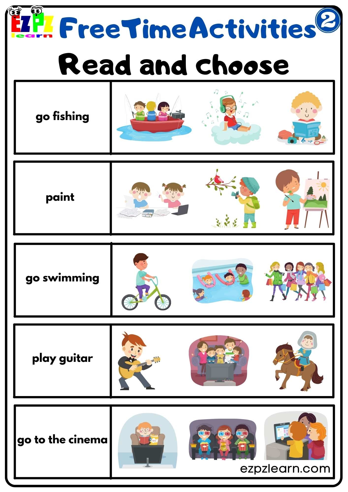 Read And Choose Activity For Children And ESL Students PDF Read And Choose Activity For Children And ESL Students PDF