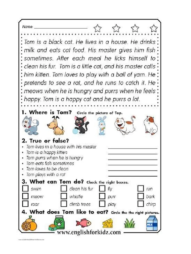 Reading Comprehension Worksheets For Grade 4 PDF Reading Comprehension Worksheets For Grade 4 PDF