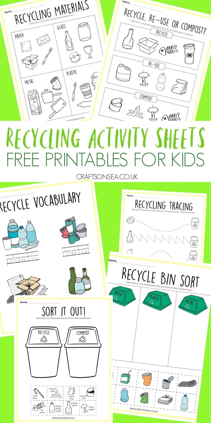 Recycling Activity Sheets For Kids FREE Printable Worksheets Recycling Activity Sheets For Kids FREE Printable Worksheets