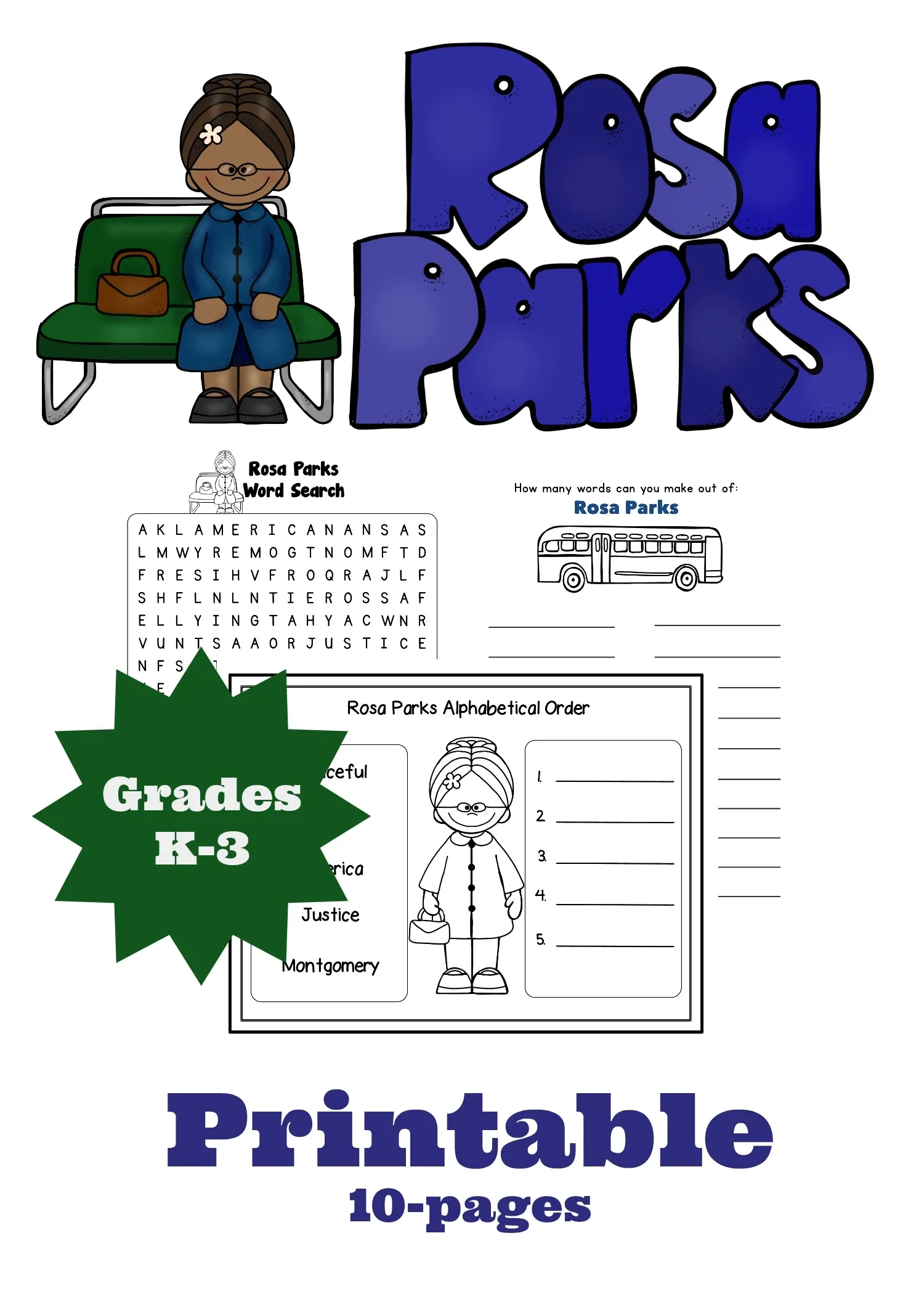 Rosa Parks Unit Study amp FREE Printable Rosa Parks Unit Study amp FREE Printable