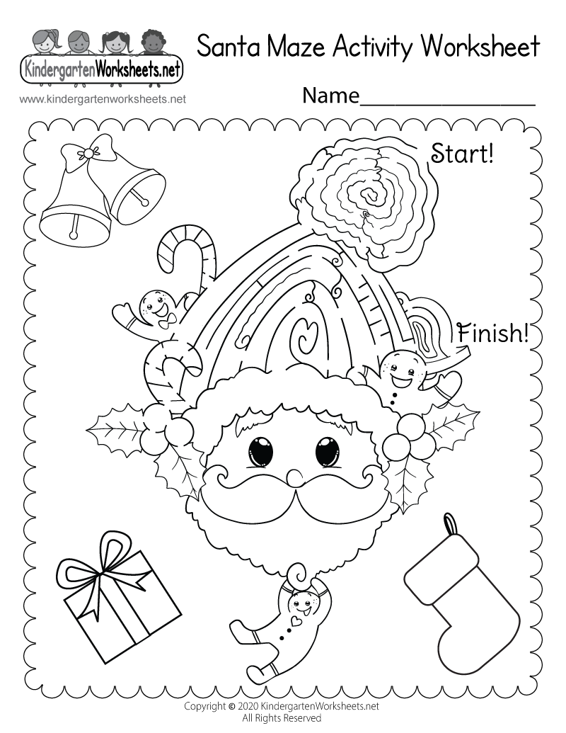 Santa Maze Activity Worksheet Free Printable Digital amp PDF Santa Maze Activity Worksheet Free Printable Digital amp PDF