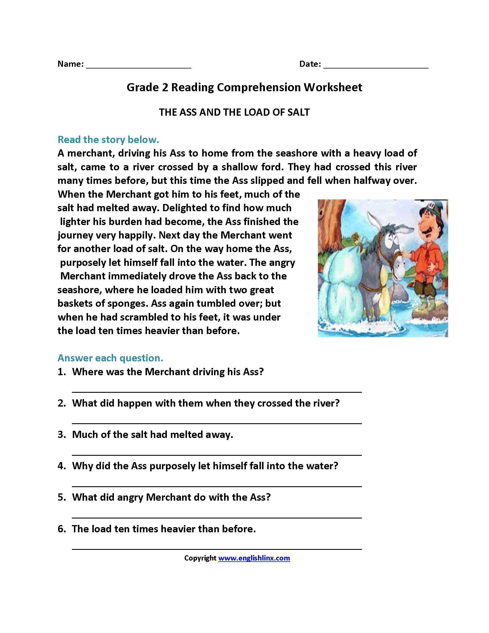 Free Printable Second Grade Reading Worksheets Free Printable Second Grade Reading Worksheets