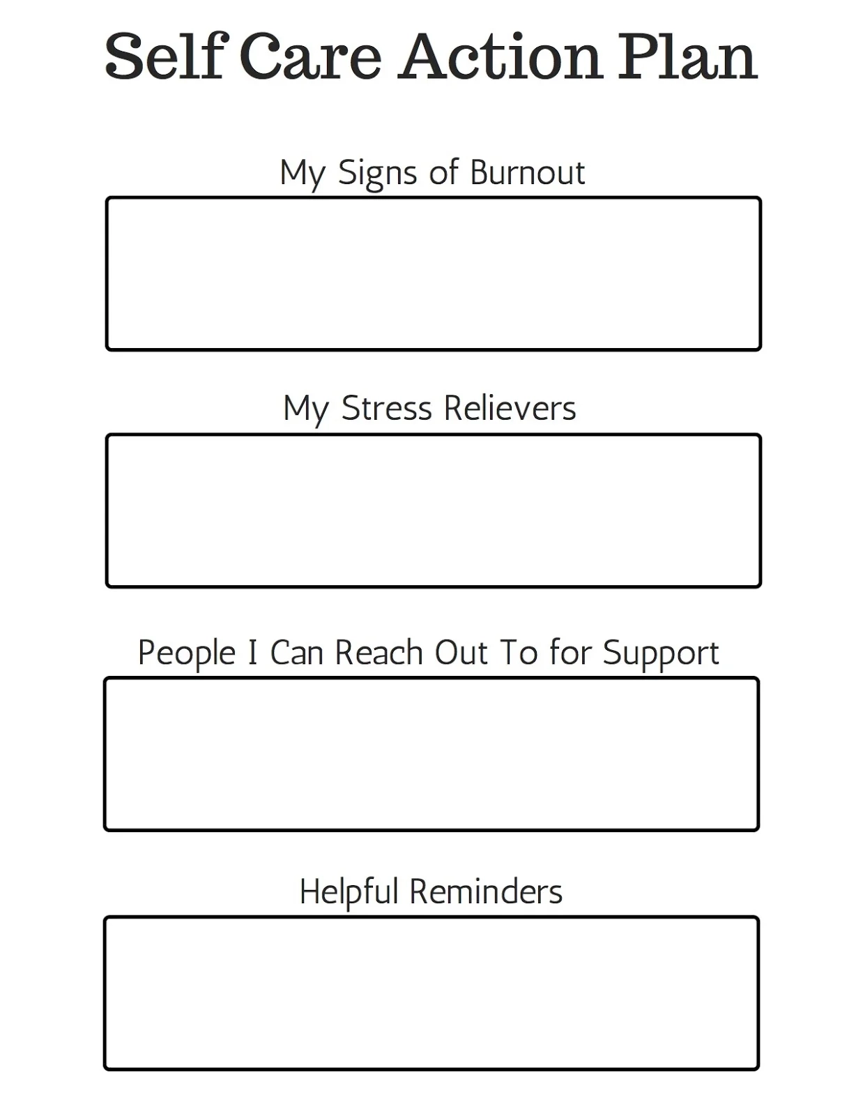 Self Care Action Plan Danny s Place Self Care Action Plan Danny s Place