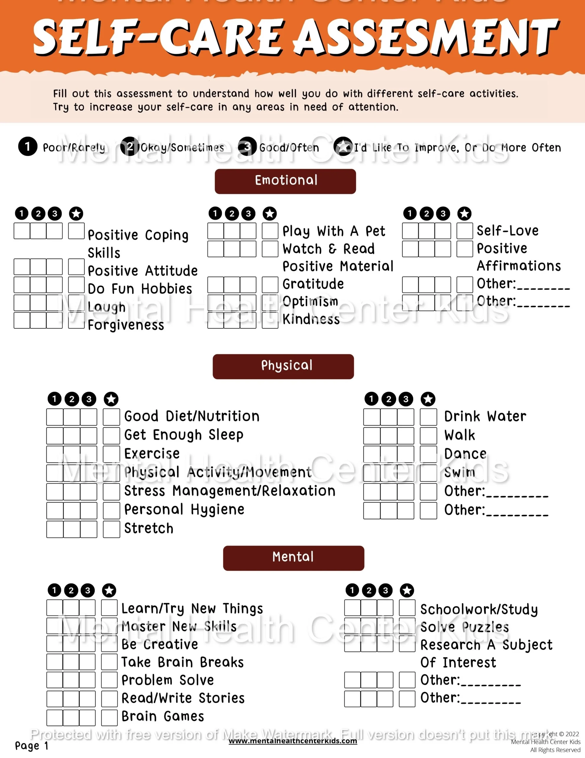 Self Care Wheel Worksheet Self Care Wheel Worksheet