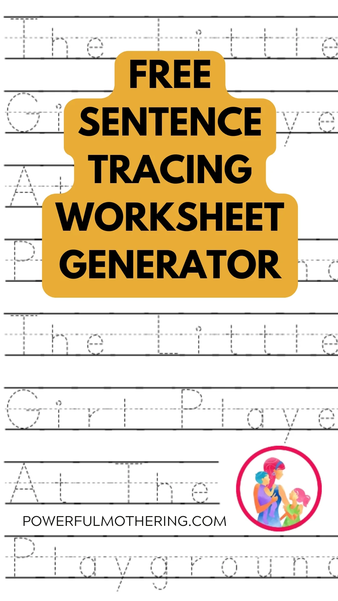 Sentence Tracing Worksheet Generator Powerful Mothering Sentence Tracing Worksheet Generator Powerful Mothering