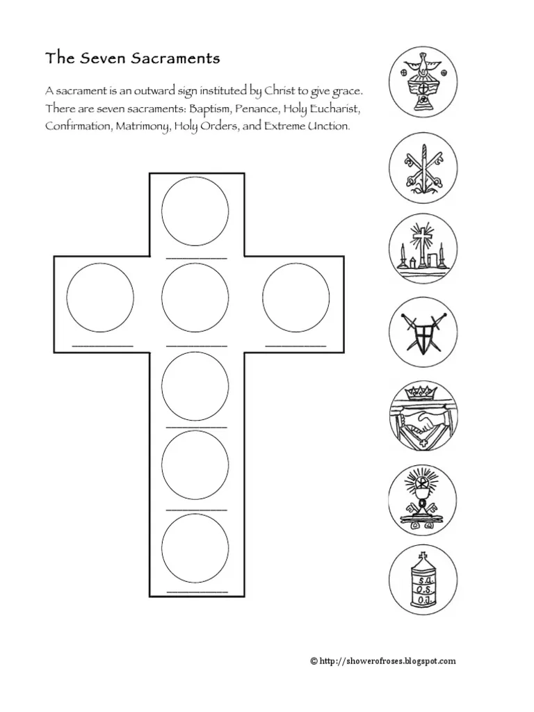 Seven Sacraments Cross With Images PDF Seven Sacraments Cross With Images PDF