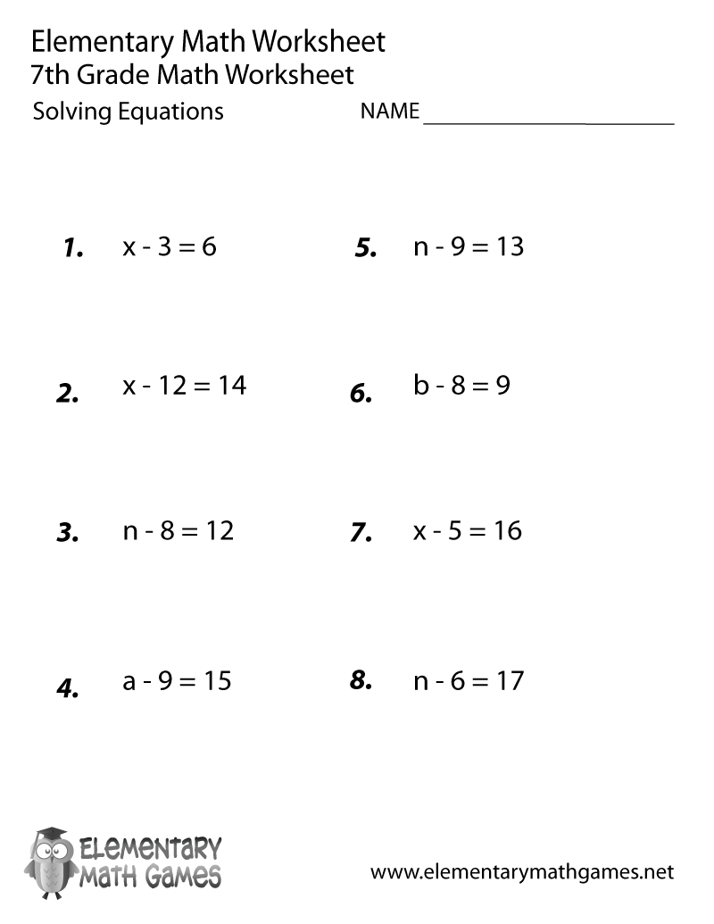 7th Grade Math Printable Worksheets 7th Grade Math Printable Worksheets