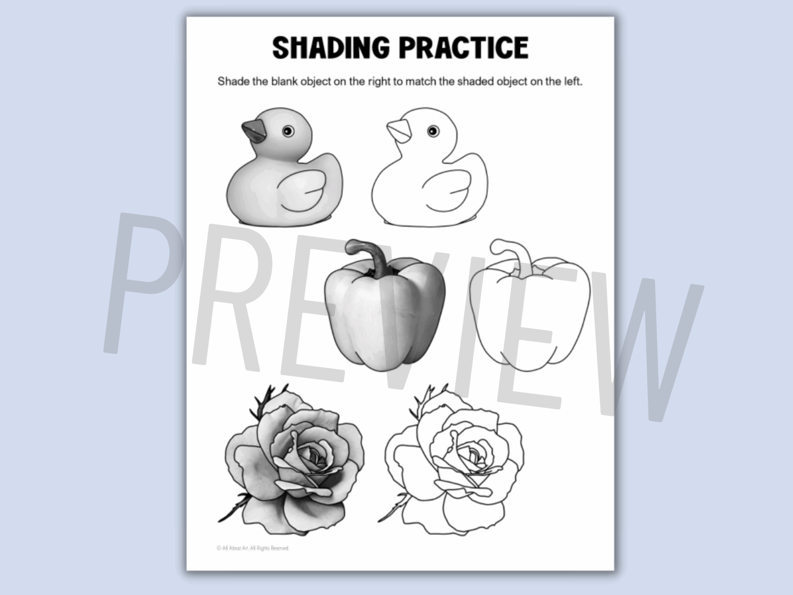 Free Printable Shading Worksheets Free Printable Shading Worksheets