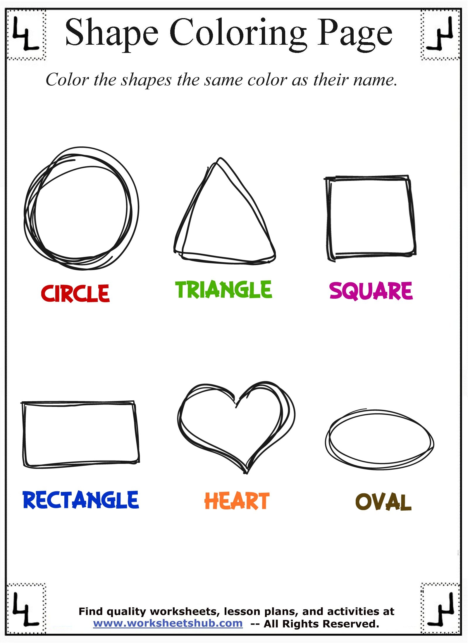 Shape Coloring Pages Shape Coloring Pages
