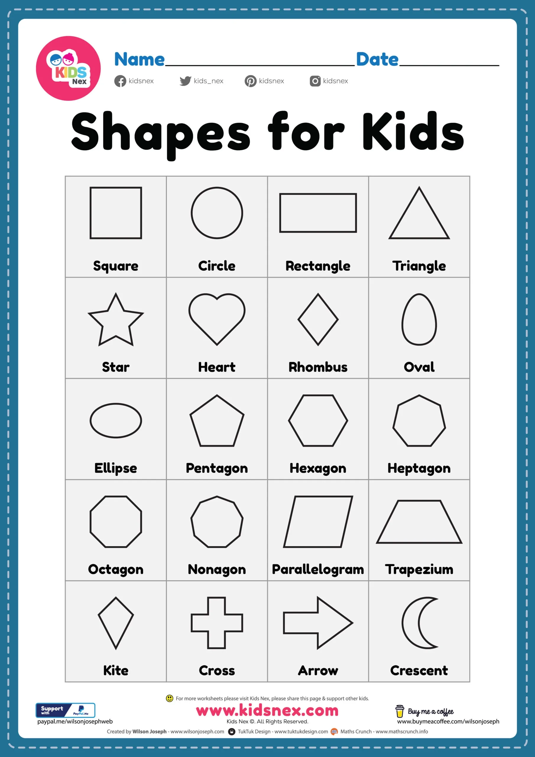 Free Printable Worksheets For Shapes Free Printable Worksheets For Shapes
