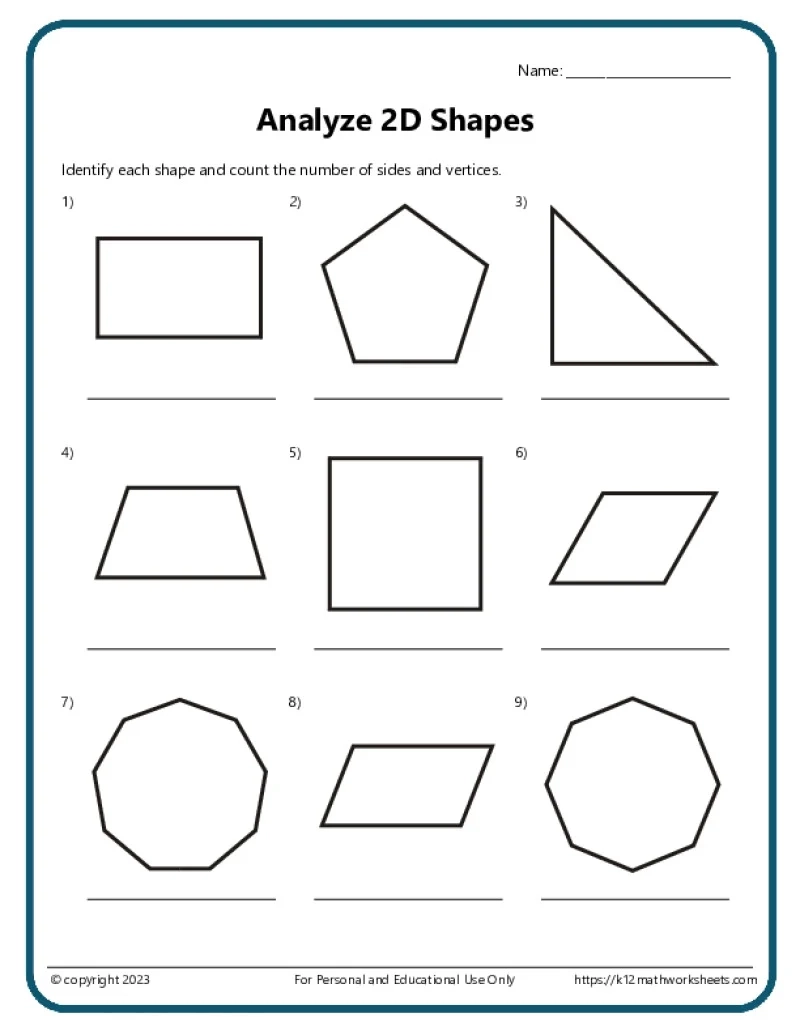 Shapes Worksheets K12 Math Worksheets Shapes Worksheets K12 Math Worksheets