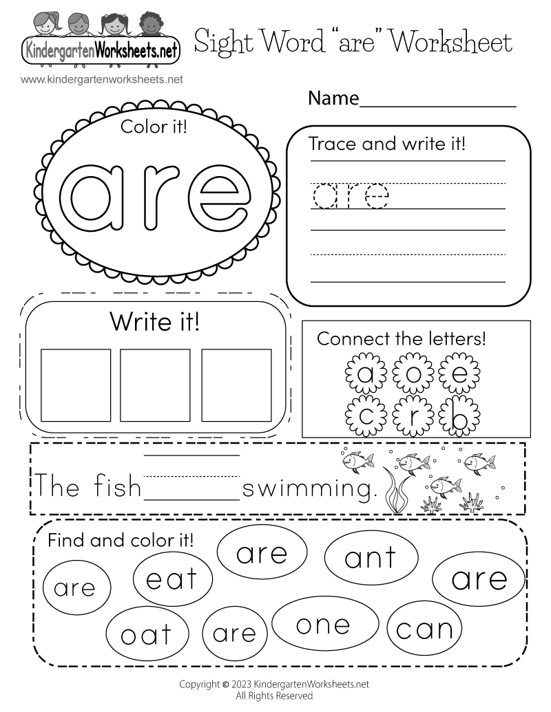 Sight Word are Worksheet Free Printable Digital amp PDF Sight Word are Worksheet Free Printable Digital amp PDF