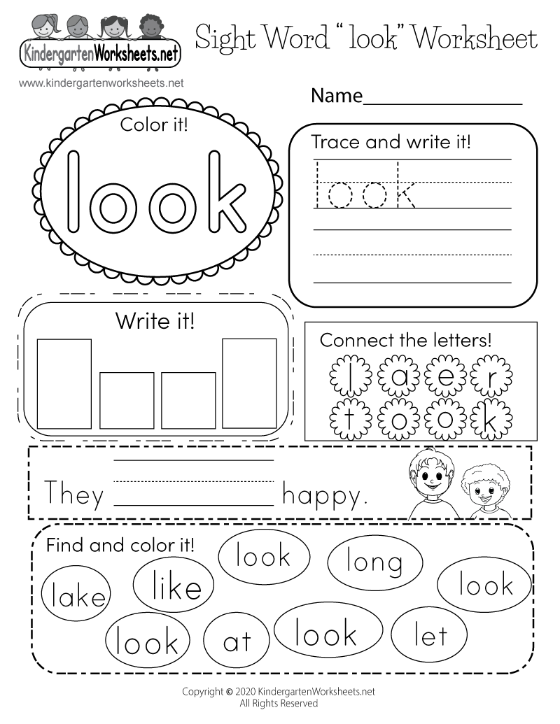 Sight Word look Worksheet Free Printable Digital amp PDF Sight Word look Worksheet Free Printable Digital amp PDF