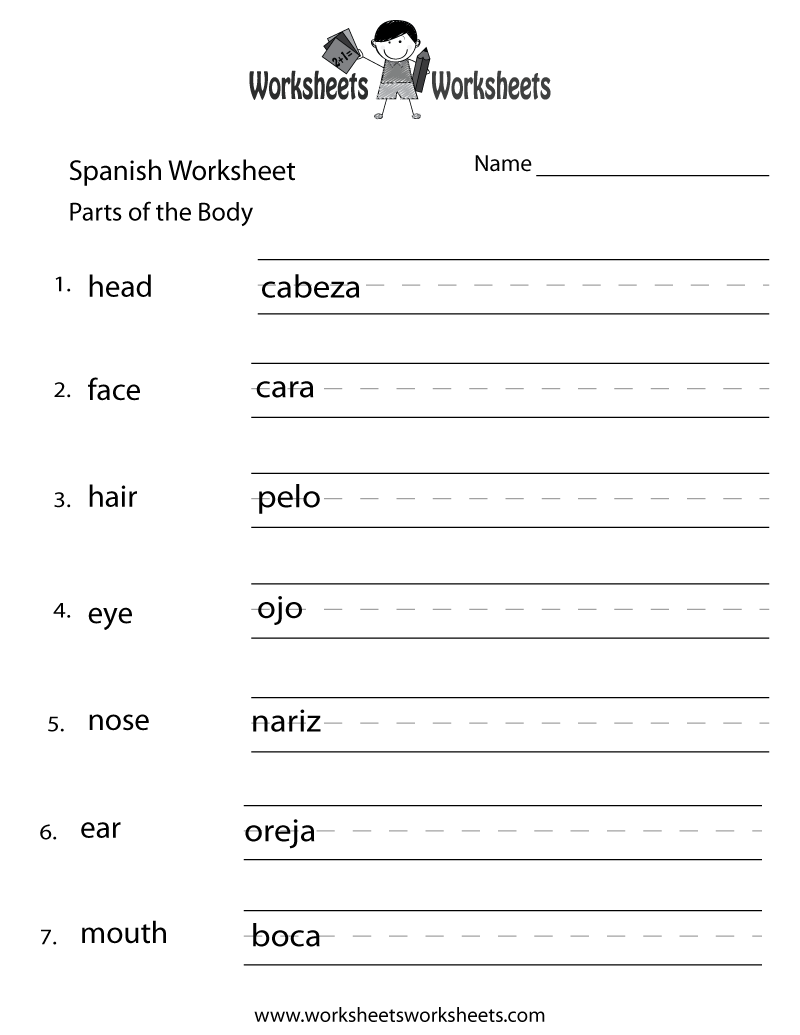 Printable Spanish Worksheets For Beginners Pdf Printable Spanish Worksheets For Beginners Pdf