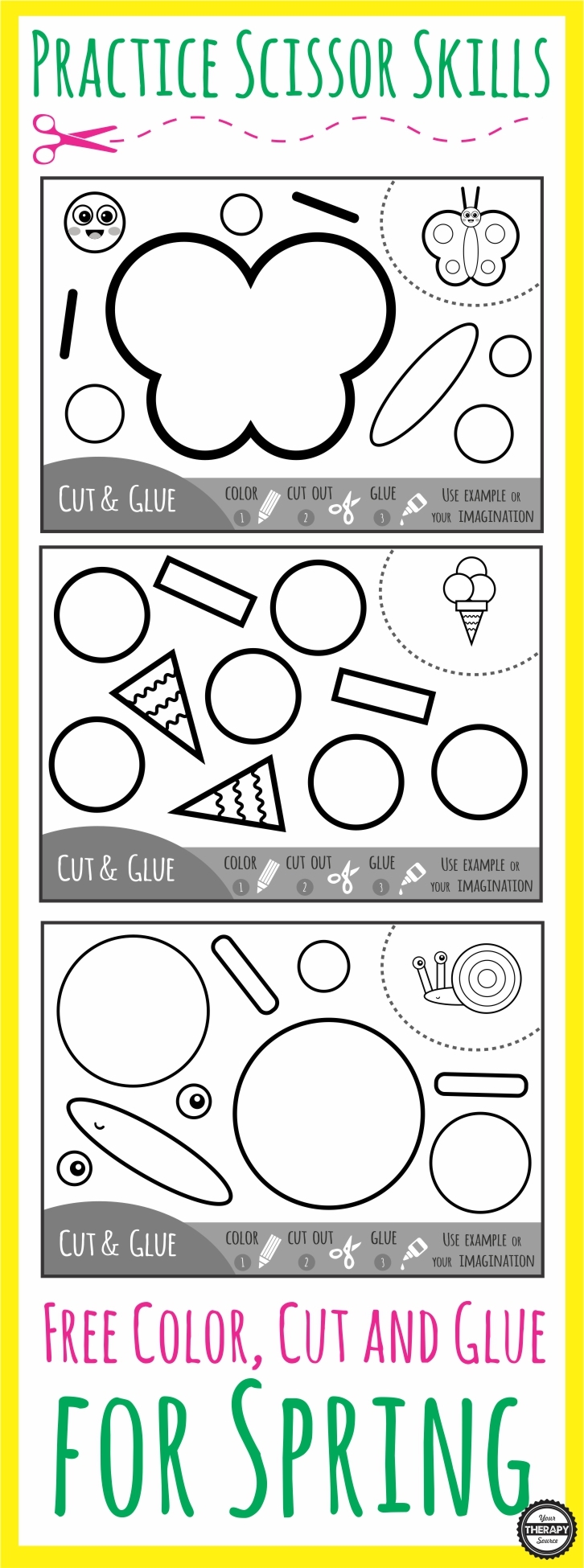 Spring Cut And Paste Practice Scissor Skills Your Therapy Source Spring Cut And Paste Practice Scissor Skills Your Therapy Source