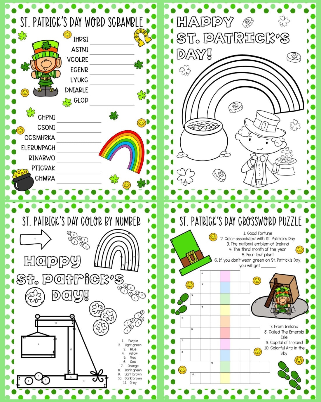 St Patrick s Day Activity Sheets Crafts By Amanda Free Printables St Patrick s Day Activity Sheets Crafts By Amanda Free Printables
