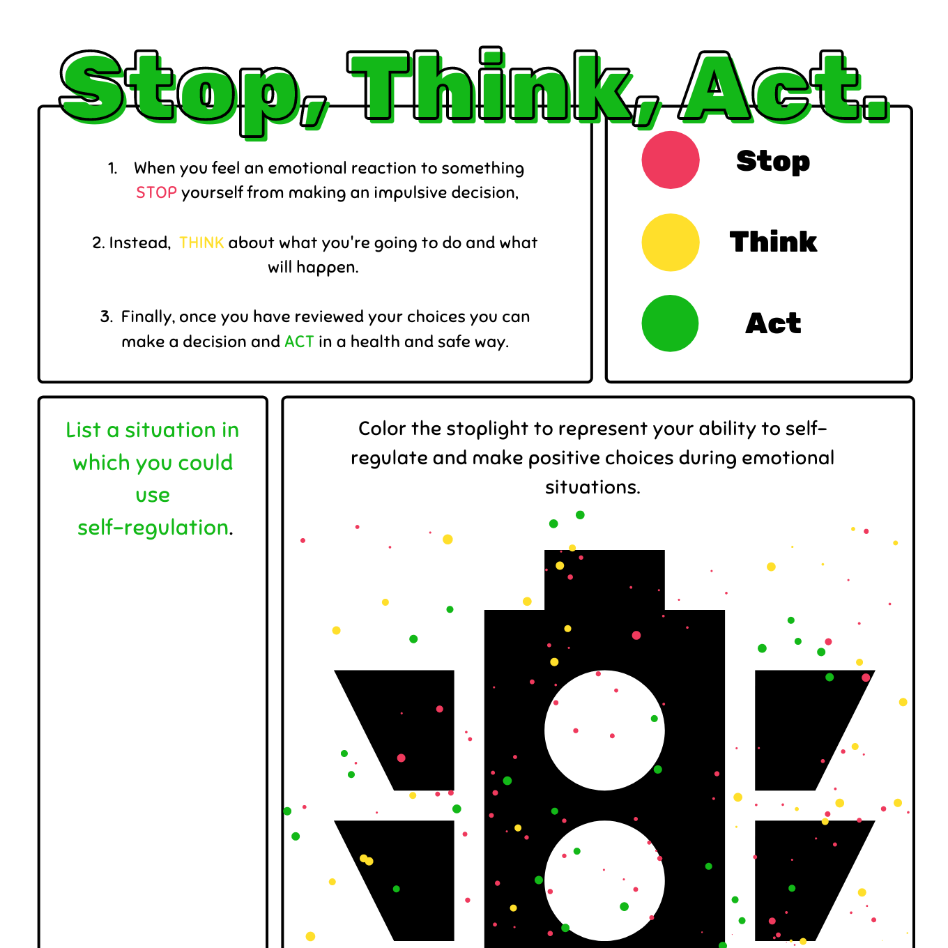 Stop Think Act Self Regulation Mindstead Worksheets Library Stop Think Act Self Regulation Mindstead Worksheets Library