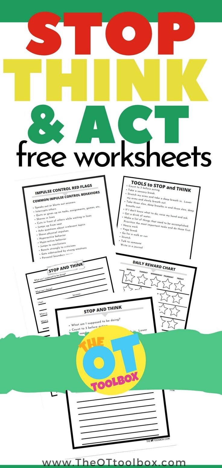 Stop Think And Act Worksheets Stop Think And Act Worksheets