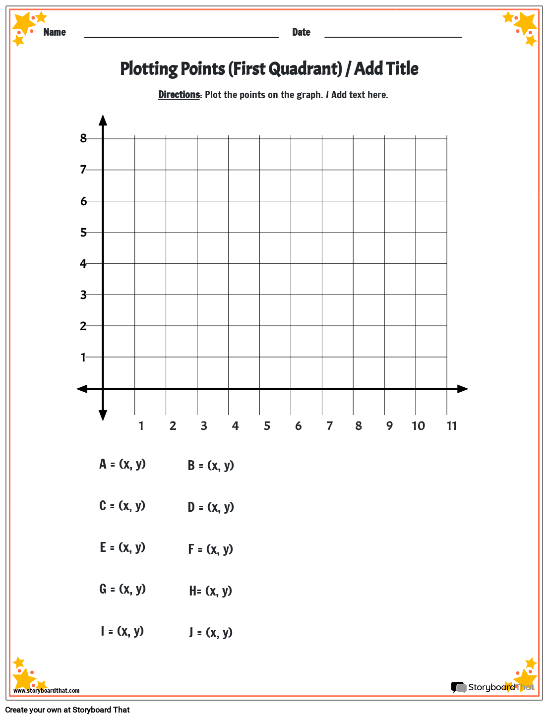 Storyboard That Create Coordinate Plane Worksheets Storyboard That Create Coordinate Plane Worksheets