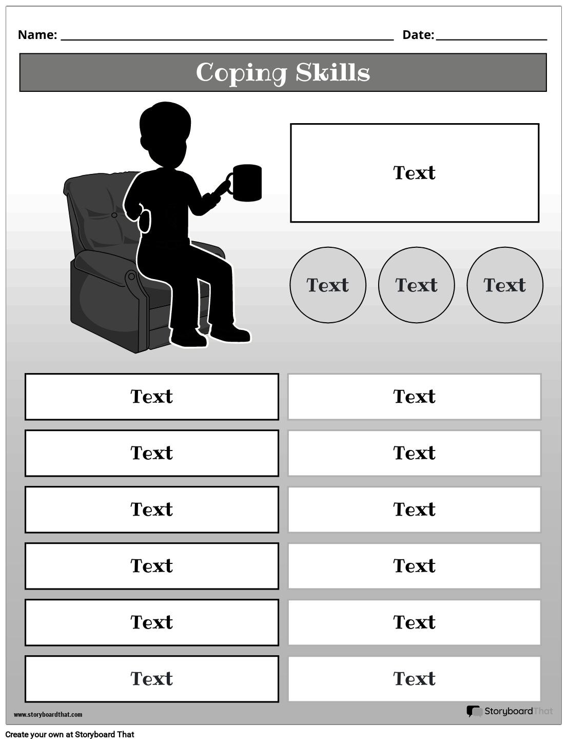 Storyboard That Free Coping Skills Worksheets For Kids Storyboard That Free Coping Skills Worksheets For Kids