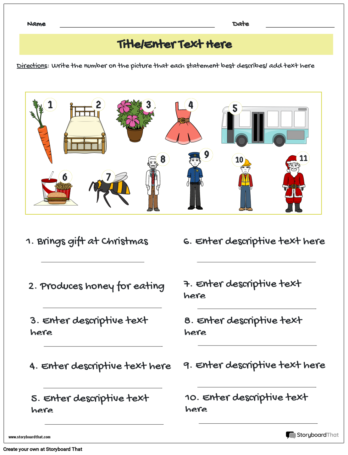 Storyboard That Free Vocabulary Worksheet Templates Storyboard That Free Vocabulary Worksheet Templates