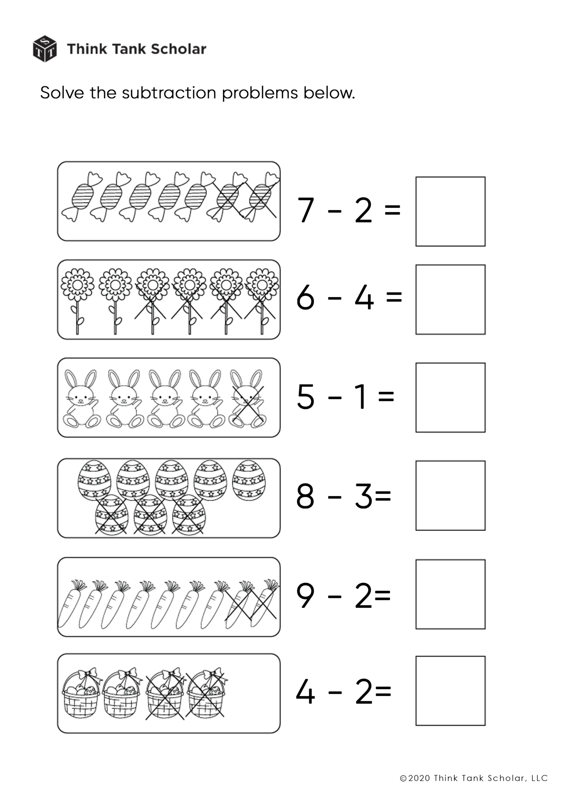 Subtraction Worksheets Exercises Printable PDF FREE Think Tank Subtraction Worksheets Exercises Printable PDF FREE Think Tank