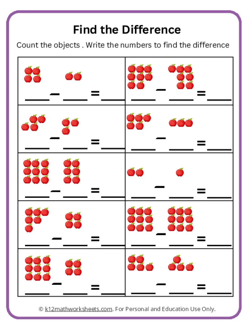 Math Printable Worksheets For Kindergarten Math Printable Worksheets For Kindergarten