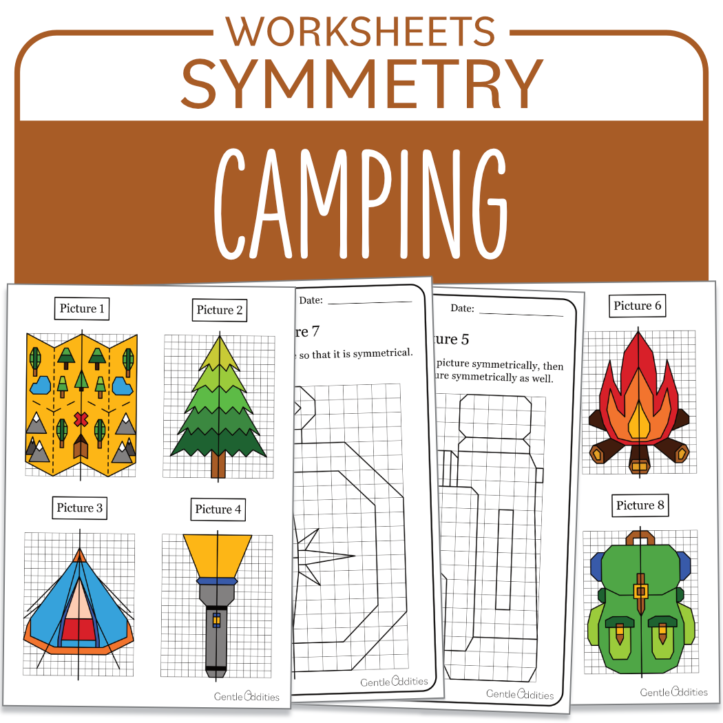 Summer Camping Symmetry And Coloring Math Centers Made By Teachers Summer Camping Symmetry And Coloring Math Centers Made By Teachers