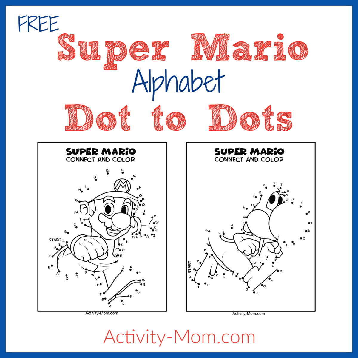 Super Mario Dot To Dot Activity For Kids free Printable The Super Mario Dot To Dot Activity For Kids free Printable The
