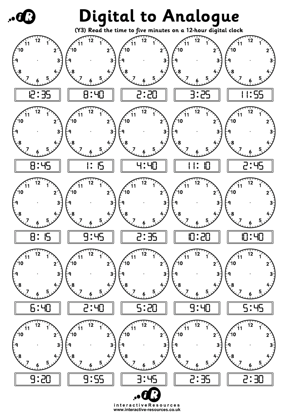 Teaching Time Free Telling Time Worksheets Teaching Time Free Telling Time Worksheets